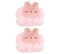 Hohopeti Comfortable Coral Fleece Wash Wristbands for Applying Makeup and Doing Chores Soft 1 Pair Water Absorption Bands to Keep Water from Running down Arms and Women