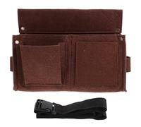 Hohopeti Construction Tool Belt Pouch for Carpenter, Thickened Large Brown Waist Tool Bag with Buckle Belt, Sturdy Work Pouch for Men’s Building and Woodworking Use