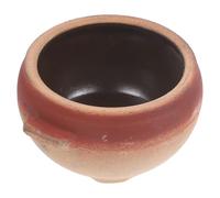 Hohopeti Cooking Clay Pot Pottery Casserole 700ml for Rice Noodles and Hot Pot High Temperature Resistant Suitable for Open Flame No Lid Easy to Clean