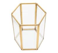 Hohopeti Cosmetic Brush Storage Box Makeup Brush Holder Organizer 4.91X3.54X3.93 in Delicate Elegant Look Fine Workmanship Keeps Makeup Close at Hand for Girlfriends and Wife Vanity Home