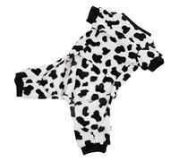 Hohopeti Cow Spot Pattern Polyester Dog Jacket Warm Winter Coat for Dogs Size Xl Pet Clothing