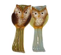 Hohopeti Creative to Keep Utensils from Rolling Ceramic Spoon Rest Owl Shape Elegant Sturdy Spoon Stand for Kitchen and Dining Table Decoration Suitable for Home and