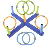 Hohopeti Cross Five-ring Toss Game for Bright Throwing Ring for Indoor Outdoor Play Lightweight Educational Plaything to Enhance Hand-eye Coordination and Motor Skills Safe Random Color