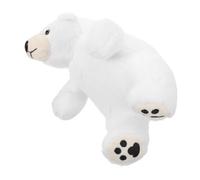 Hohopeti Cuddly Polar Bear Plush Soft Stuffed Animal Doll for Travel Companion Nursery Decor Birthday Easy-clean White Arctic Plush