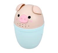 Hohopeti Cute Pig Shaped Bath Water Rinser Cup with Handle Thickened Shampoo Rinse Scoop for Practical Green Bathing Spoon for Comfortable Bath