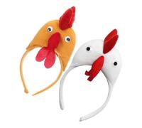 Hohopeti Cute Rooster Headband Cartoon Adult Hairbands for Party Festival Photo Props Funny Animal Costume Accessories for Masquerade Cosplay Celebration