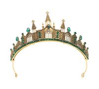 Hohopeti Dark-style Crown Headdress Gothic Queen Crown Crystals for Carnival Cosplay for Costume Party Prom Night Unisex Box