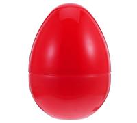 Hohopeti Decorative Easter Egg Storage Box Red Plastic Lightweight Party Ornament DIY Candy Holder for Easter Hunt and Holiday Decor