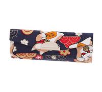 Hohopeti Decorative Mini Lipstick Case with Mirror Small Portable Lipstick Box for Outdoor Travel Japanese Style Blue