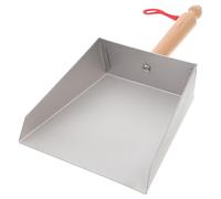 Hohopeti Desktop Cleaning Dustpan Mini Stainless Steel for Kitchen Workshop Table Desk Scooper Dust Debris Flat Cleaning Handle Compact Handheld Dustpan