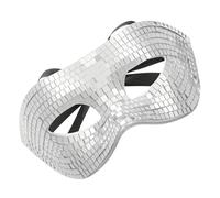 Hohopeti Disco Ball Mirror Mask Half Face Masquerade Party Costume Accessory with Reflective Glitter for Dj Stage Prom Year Dance and Cosplay Events