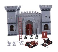 Hohopeti DIY Castle Soldiers Model for Educational Ancient Knights Scene Layout Lightweight Environmental Plastic Assembly Imaginative War History Play Kit