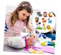 Hohopeti DIY Felt Cloth Sewing Kit for Beginners Jungle Animal Craft with Colorful Handmade Felt Animals Creative Puzzle and Garland Activity for Adults