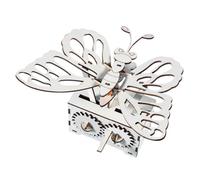 Hohopeti DIY Hand Cranked Flying Butterfly Science Experiment for Educational Stem Craft Kit Creative Mechanical Prop for Interactive Learning