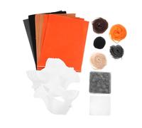 Hohopeti DIY Kit with Paintable Blank Surface Felt Sheet Eye Mesh for Women Japanese Style Cosplay Accessory for Halloween Masquerade Costume Parties