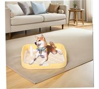 Hohopeti Dog Potty Tray with Detachable Splash Guard Fence Indoor Puppy Training Pee Pad Holder Small Pet Toilet Tray for Easy Waste Management and Splashproof Mess Prevention