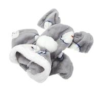 Hohopeti Dog Warm Clothes Pet Coat Thick Plush Comfortable and Skin-friendly for Daily Walks and Outdoor Activities Grey