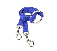 Hohopeti Double Ended Dog Training Leash Rope 2 Dog Leash Set for Walk Control Sturdy Nylon Pet Hauling Cable No Tangle Blue for Small Pets