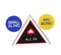 Hohopeti Double Layer Plastic Poker Dealer Buttons Set with All In Big Blind Small Blind Markers for Card Games Game Chips Party Accessory for Texas Hold