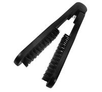 Hohopeti Double Sided Hair Straightening Comb with Boar Bristle Clamp Anti-static Hairdressing Brush for Women Smooth Styling and Rapid Blow Dry Hair Straightener