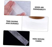 Hohopeti Double-sided Non-woven Adhesive Interfacing Tape Hot Melt Hemming Cloth for Embroidery and Garment Repair White Yards Easy Fabric Tape for Temporary Seam Sealing