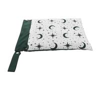 Hohopeti Double Zipper Diaper Storage Bag Large Capacity Stroller Hanging Organizer Portable Nappy Bag for Clothes Wipes and Wet Dry Items