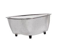 Hohopeti Drain Basket for Sink Corner Sink Mesh Holder Draining Board Function for Kitchen Caddy to Keep Sponger Tidy