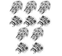 Hohopeti Dreadlock Beads Pirate Skull Hair Accessories 10Pcs Retro Hair Charms for Men Beard Braids DIY Crafting and Everyday Styling