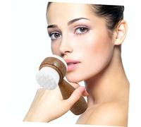 Hohopeti Dual-Sided Facial Scrub Brush with Ergonomic Handle Soft Bristles Exfoliator for Deep Skin Cleansing and Oil Removal Travel-Friendly Coconut Face Scrubber for Daily Skincare