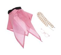 Hohopeti Dubai Dog Costume with Arabian Pet Headscarf Sunglasses and Chain Necklace Middle Eastern Style Bandana for Small Dogs and Cats Wear Halloween Outfit and Photo Props