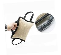 Hohopeti Durable Linen Dog Bite Tug with Slip Rubber Handles Padded Training Pillow for Puppies and Adult Dogs Outdoor Interactive Chew for Ring Sport and Tug of War