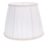 Hohopeti E27 Fabric Lamp Shade Pleated Classic White 22cm Bottom for Table, Floor, Wall Lampshade Household Light Cover for Living Room Bedroom