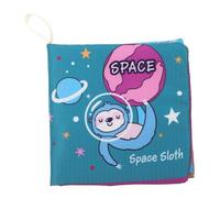 Hohopeti Early Educational Cloth Book for Babies and Toddlers, Washable and Tear-Resistant Material, Assorted Colour Interactive Crinkle Book for Stroller and Reading with Baby