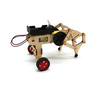 Hohopeti Educational Assembly Robot for DIY Scientific Experiment Set Smooth Safe Material Original Wood Color Stem Learning Kit Cultivating Practical Skills and Thinking Ability