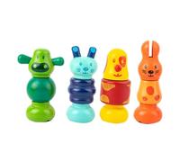 Hohopeti Educational Wooden Nut and Bolt Building for Cognitive Thinking and Hand-eye Coordination Training Plaything Smooth Safe Surface for S Brain Development