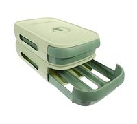 Hohopeti Egg Drawer Type Box with Automatic Rolling Design Refrigerator Egg Holder Large Capacity for Fridge Stackable Drawer Organiser for Kitchen or Restaurant 2 Pcs