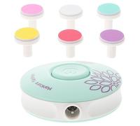 Hohopeti Electric Nail Trimmer and Grinding Pads Set for Babies and Adults, 13pcs Pedicure Tool Kit with 6 Mint Green Grinding Heads, Battery Not Included, Infant and Adult Nail Care Grooming Kit