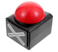 Hohopeti Electronic Game Buzzer with Sound and Light Compact Plastic Quiz Competition Responder Button for Classroom Games and Talent Shows Lightweight and Portable Black