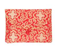 Hohopeti Elegant Brocade Gifting Envelopes with Knot Closure, Multi-functional Silk Embroidery A4 File Envelopes for Chinese Traditional Style Gifts and Greeting Cards