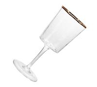 Hohopeti Elegant Glass Wine Goblet with Gold Rim Crystal Wine Glass for Home and Restaurant Use Versatile Beverage Cup for Parties and Formal Dining