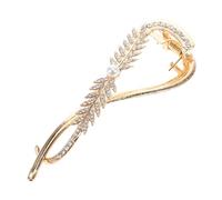 Hohopeti Elegant Golden Alloy Hair Clip for Women Featuring Stylish Wheat Design and Secure Hold, Resistant to Fading, for Everyday Wear and Special Occasions