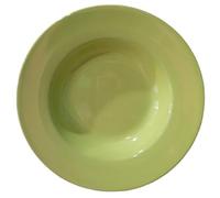 Hohopeti Elegant Green Ceramic Plate Bright Surface and Easy to Clean Finish, Round Dessert Tray for Household Dinnerware and Kitchen Essentials