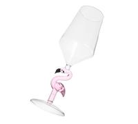 Hohopeti Elegant Pink Flamingo Glass Goblet Sturdy Wine Glass for Bar Party Cocktail Serving Stylish Flamingo Drinkware for Women Home Banquet and Special Occasions