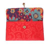 Hohopeti Embroidered Lucky Red Packet Bag Fu Character, Portable Fabric Storage Bag for Wedding and Lunar Celebration, Practical Coin Change Pouch, Creative Envelope