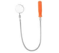 Hohopeti Extendable Telescoping Mechanics Inspection Mirror with Rotation and LED Light Foldable Stainless Steel Round Reflective Tool for Vehicle and Automotive Repair Checks