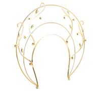 Hohopeti Eye-catching Gold Radiant Headpiece for Women, Ancient Style Tiara Hair Decor, Roman Inspired Bridal Hairstyle Accessory for Wedding and Festival