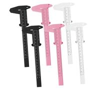 Hohopeti Eyebrow Measuring Calipers Set 6pcs Plastic Portable Pocket Rulers for Precise Brow Mapping and Facial Measurement Tools for Makeup Artists and Microblading Professionals