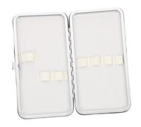 Hohopeti Eyelash Tweezers Holding Bag Storage Bag for Makeup Smooth Appearance Organizing Tools White Iron PVC Tape Travel Storage Scenarios