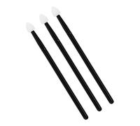 Hohopeti Eyeshadow Brush Set 3pcs with White Synthetic Bristles Black Handle Professional Eye Shadow Makeup Brushes for Cosmetics Kit Daily Beauty Application