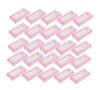 Hohopeti False Eyelash Case with Enough Space Pink Paper 30pcs Reusable Eyelash Storage Box to Keep False in Place Empty Organizer for Vanity and Makeup Use